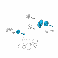 OEM 2006 Pontiac GTO Serpentine Tensioner Diagram - 92111701