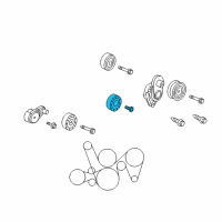 OEM 2001 Pontiac Firebird Pulley Asm-A/C Compressor Belt Idler Diagram - 12557335