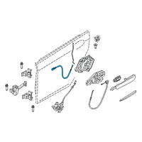 OEM BMW 640i xDrive Gran Turismo Rear Door Handle Bowden Cable Diagram - 51-22-7-339-471