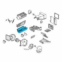 OEM 1990 Chevrolet K3500 Evaporator Case Diagram - 52481670