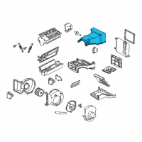 OEM 1998 GMC C2500 Suburban Case, A/C Evap Diagram - 52470825