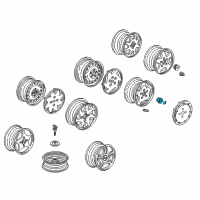OEM 2000 Honda Accord Cap, Aluminum Wheel Center Diagram - 44732-SV7-A00