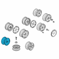 OEM 1999 Honda Accord Wheel, Painted Finish Alloy (15") (5-Spoke) Diagram - 08W15-S84-100G