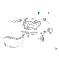OEM 2011 Toyota Yaris Grille Screw Diagram - 90159-A0029