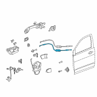 OEM 2009 Acura MDX Cable, Front Inside Handle Diagram - 72131-STX-A00