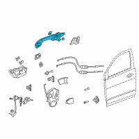 OEM 2007 Acura MDX Handle Assembly, Passenger Side Door (Outer) Diagram - 72140-STX-A02