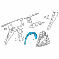 OEM 2005 Saturn Vue Wheelhouse Liner Diagram - 15828911