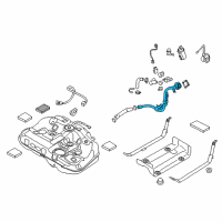 OEM 2016 Kia Optima Filler Neck Assembly-Fuel Diagram - 31040D5500