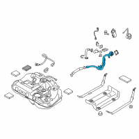 OEM 2019 Kia Optima Filler Neck Assembly-Fuel Diagram - 31040D5500