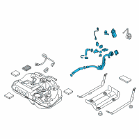 OEM 2016 Kia Optima Filler Neck & Hose Assembly Diagram - 31030D5500