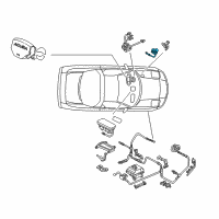 OEM 1991 Acura NSX Sensor Assembly, Srs Dash Diagram - 77930-SL0-A80