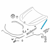 OEM 2020 BMW 840i xDrive Gran Coupe GAS SPRING FRONT FLAP, PASSI Diagram - 51-23-7-443-234