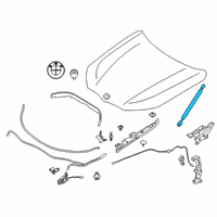 OEM 2022 BMW M8 Gran Coupe GAS SPRING FRONT FLAP, PASSI Diagram - 51-23-7-443-234