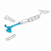 OEM 1994 Ford E-350 Econoline Club Wagon Exhaust Straight Pipe Diagram - F1UZ5246B