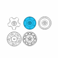 OEM Toyota Solara Wheel Hub Ornament Sub-Assembly Diagram - 42603-AA050