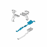 OEM 2005 Hyundai Santa Fe Front Exhaust Pipe Diagram - 28610-26250