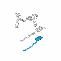 OEM 2002 Hyundai Santa Fe Tail With Muffler Pipe Diagram - 28700-26201