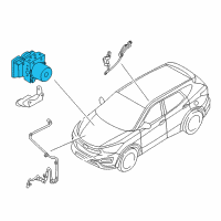 OEM 2017 Hyundai Santa Fe Anti-Lock Brake Pump Diagram - 58920-B8AC0