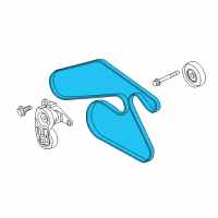 OEM Cadillac SRX Serpentine Belt Diagram - 55567786