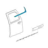 OEM 2010 GMC Yukon XL 2500 Belt Weatherstrip Diagram - 22774086
