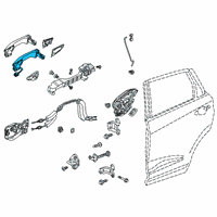 OEM 2022 Acura RDX Handle, Right Rear (Platinum White Pearl) (Smart) Diagram - 72641-TJB-A71ZM