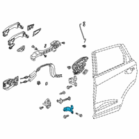 OEM 2021 Acura RDX Hinge, Rear L Door Diagram - 67960-TJB-A01ZZ