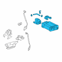 OEM 2017 Lexus RC F Emission Vapor System Canister Diagram - 77740-24110