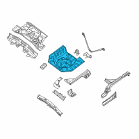 OEM Nissan Sentra Floor - Rear, Rear Diagram - 74511-ET530