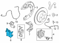 OEM BMW 540i xDrive Driver Rear Brake Caliper Diagram - 34-21-6-881-295