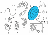 OEM 2020 BMW 840i xDrive Gran Coupe BRAKE DISC, VENTILATED, LEFT Diagram - 34-20-6-896-673