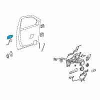 OEM 1999 Pontiac Montana Handle Asm-Front Side Door Outside *C14 Diagram - 10322203