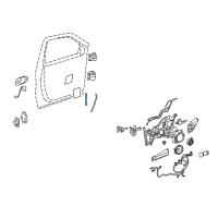 OEM 1999 Pontiac Montana Rod-Front Side Door Lock Cyl(LH) <Use 1C5L Diagram - 10285467