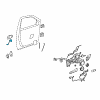 OEM 2007 Saturn Relay Cylinder Kit, Front Side Door Lock (Uncoded) Diagram - 89024299