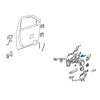 OEM 2006 Saturn Relay Handle, Inside Diagram - 89044625