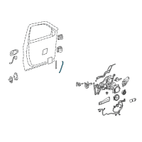 OEM 2005 Pontiac Montana Rod-Front Side Door Outside Handle(RH) <Use 1C5L Diagram - 10285468