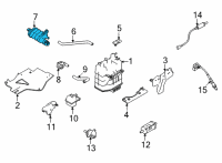 OEM 2020 Nissan Frontier Evaporative Emission Canister Diagram - 14950-5VG0B