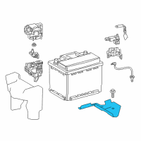 OEM 2022 Lexus ES250 Clamp, Battery, NO.3 Diagram - 74483-33030