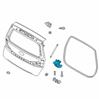 OEM 2022 Kia Soul Trunk Gate Latch Assembly Diagram - 81800K0000