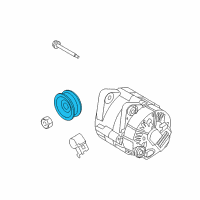 OEM 2011 Hyundai Genesis Coupe Pulley-Generator Diagram - 37321-2G200