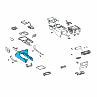 OEM 2009 Lexus GX470 Box, Console, Lower Diagram - 58812-60050-E0