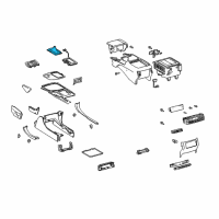 OEM 2008 Lexus GX470 Cover Sub-Assy, Shifting Hole Diagram - 58808-60230-C0