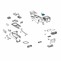 OEM Lexus GX470 Lock Sub-Assy, Console Compartment Door Diagram - 58908-60030