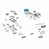 OEM 2003 Lexus GX470 Instrument Panel Cup Holder Sub-Assembly Diagram - 55604-60150-C0