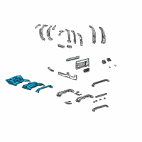 OEM 2000 Ford F-250 Super Duty Floor Pan Diagram - F81Z2611000DA