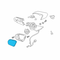 OEM Lincoln Continental Mirror Glass Diagram - GD9Z-17K707-E