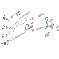 OEM 2017 Hyundai Santa Fe Front Door Outside Handle Cable Assembly Diagram - 81381-2W000