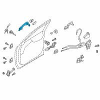 OEM 2016 Hyundai Santa Fe Sport Door Handle Assembly, Exterior Diagram - 82651-2W710