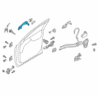 OEM 2019 Hyundai Santa Fe Door Handle Assembly, Exterior Diagram - 82651-2W710