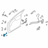 OEM 2018 Hyundai Santa Fe Sport Checker Assembly-Front Door, LH Diagram - 79380-2W010