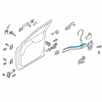 OEM 2015 Hyundai Santa Fe Sport Front Door Side Lock Cable Assembly Diagram - 81391-2W000